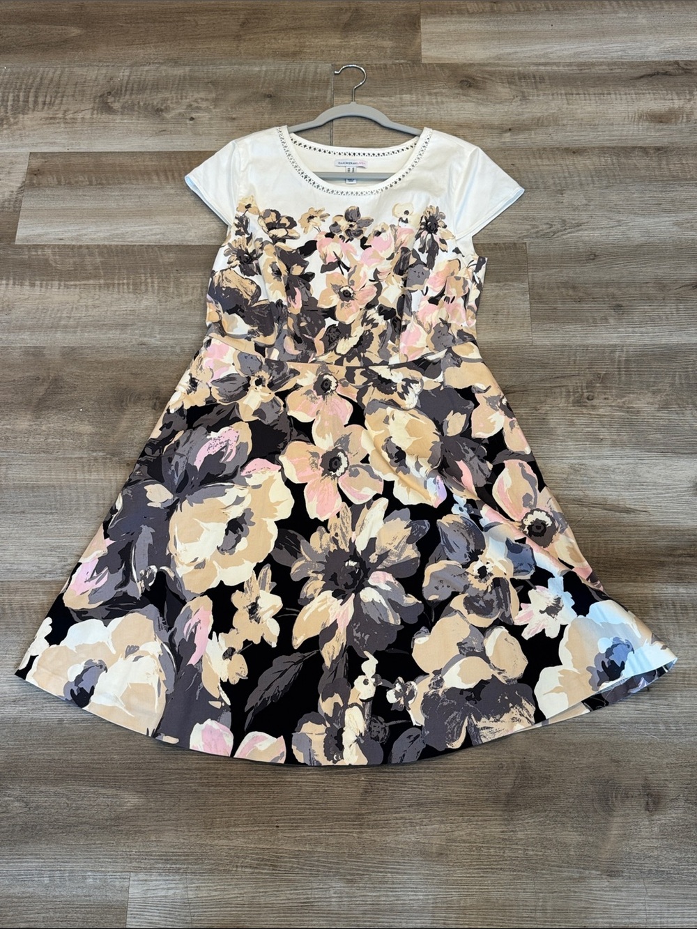 Isaac Mizrahi Live! Engineered Floral Print Woven Fit & Flare Dress A376803
